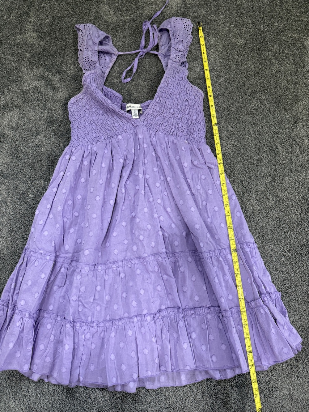 Urban Outfitters Lilac Tiered Sundress with Smocked Bodice - Picture 3 of 4